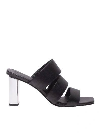 Shop Kendall + Kylie Leila Sandals In Black With Mirrored Heels