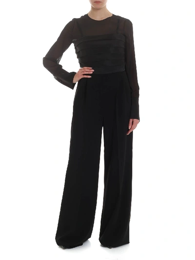 Shop Max Mara Classy Suit In Black With Pleats