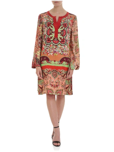 Shop Etro Traditional Floral Prints Dress In Multi