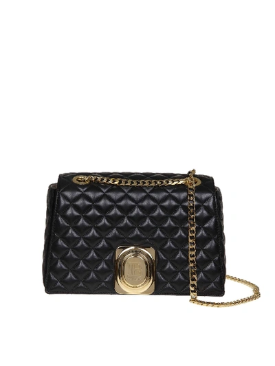 Shop Balmain Signet Bag Shoulder Bag In Black Leather