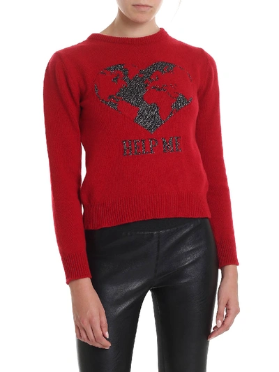 Shop Alberta Ferretti Help Me Regular Fit Pullover In Red