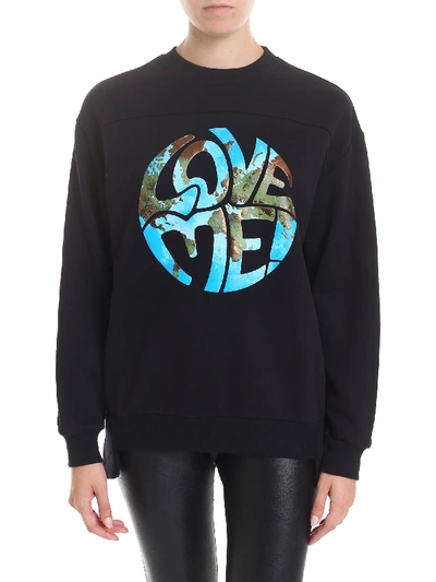 Shop Alberta Ferretti Love Me Oversize Sweatshirt In Black