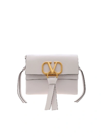 Shop Valentino Vring Bag In White Leather