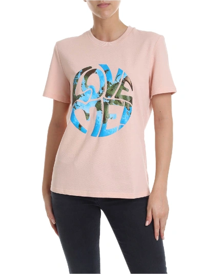 Shop Alberta Ferretti Love Me T-shirt In Light Pink
