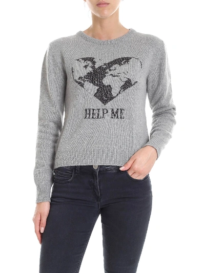 Shop Alberta Ferretti Help Me Regular Fit Pullover In Gray In Grey