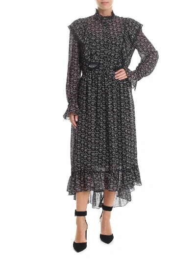 Shop See By Chloé Ruffled Dress In Black Neo-victorian Style