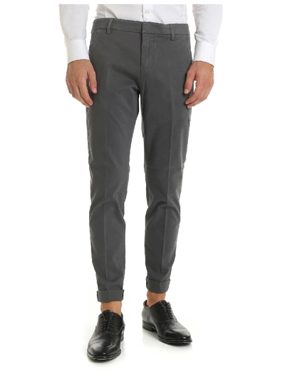 Shop Dondup Gaubert Chino Trousers In Gray In Grey