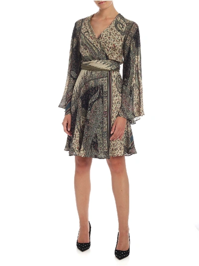 Shop Etro Paisley Print Dress In Shades Of Green