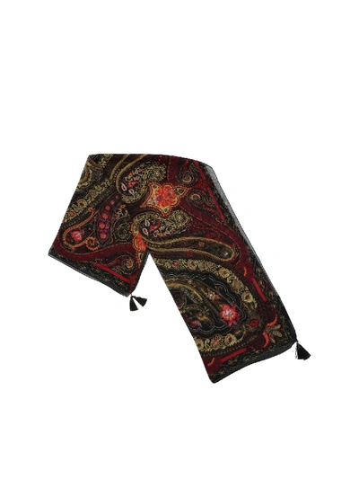 Shop Etro Bombay Print Silk Shawl In Multi