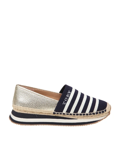 Shop Tory Burch Daisy Midnight Espadrilles In Blue