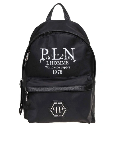 Shop Philipp Plein Rock Pln Backpack In Black Nylon
