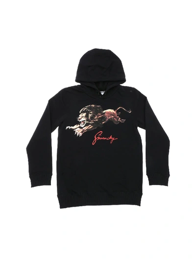 Shop Givenchy Black Sweatshirt With Lion Print