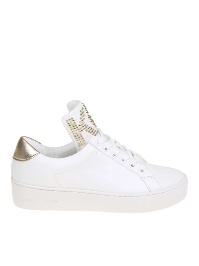 Shop Michael Kors Mindy Sneakers In White Leather