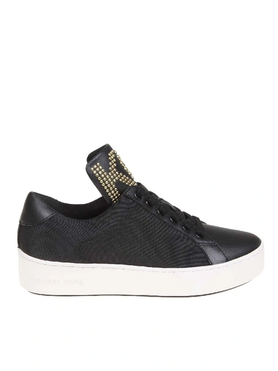 Shop Michael Kors Mindy Sneakers In Black Canvas