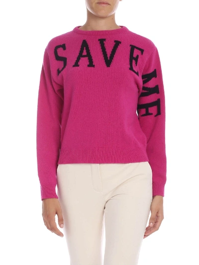 Shop Alberta Ferretti Save Me Pullover In Fuchsia Cashmere