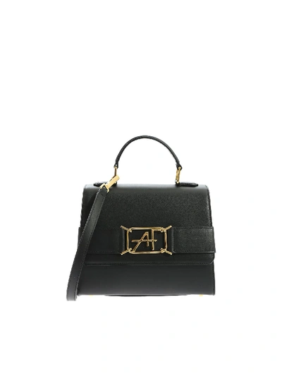 Shop Alberta Ferretti Black Handbag With Logo