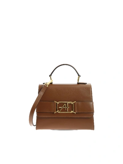 Shop Alberta Ferretti Brown Handbag With Logo