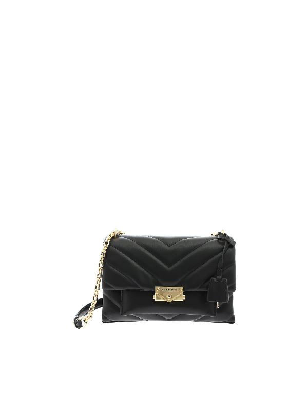 michael kors black and gold shoulder bag