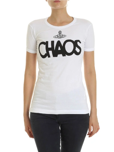 Shop Vivienne Westwood Anglomania Chaos Crewneck T-shirt In White