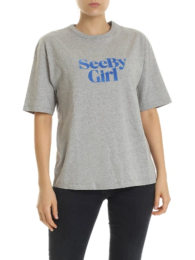 Shop See By Chloé See By Girl T-shirt In Grey