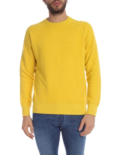 Shop Dondup Yellow Sweatshirt With Logo