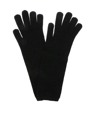 Shop Kangra Cashmere Black Lamé Gloves