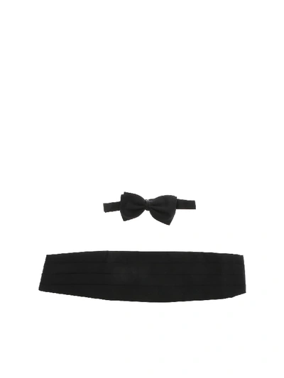 Shop Ermenegildo Zegna Kit Tuxedo Belt And Black Bow Tie