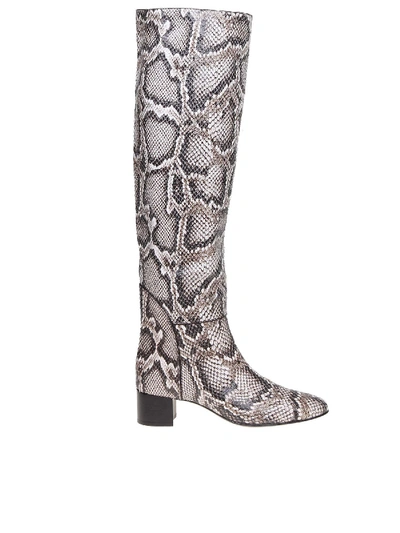 Shop Giuseppe Zanotti Doreen Boots In Python Printed Leather In Animal Print