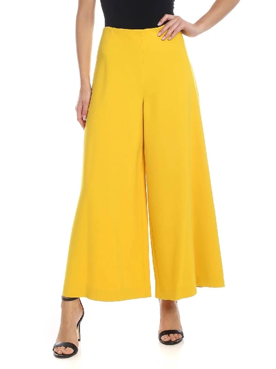 Shop Vivetta Crop Trousers In Yellow