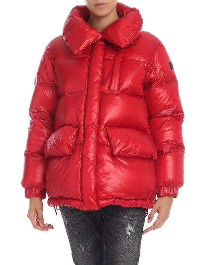 Shop Woolrich Alquippa Puffy Down Jacket In Red
