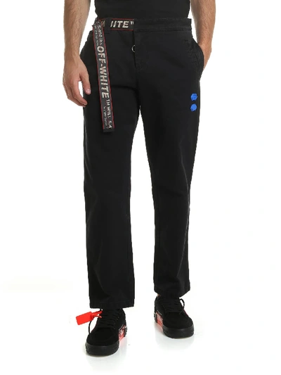 Shop Off-white Black Trousers With Belt
