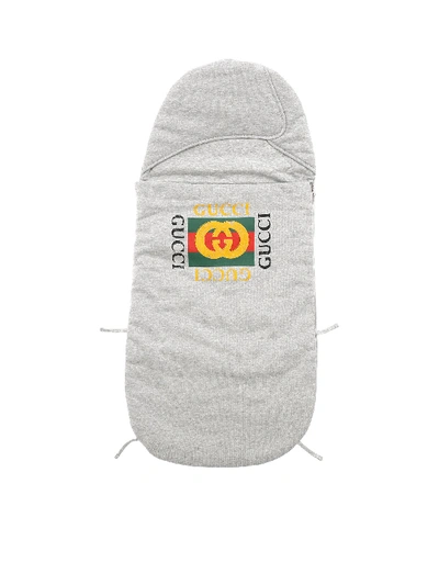 Shop Gucci Gg Printed Sleeping Bag In Grey