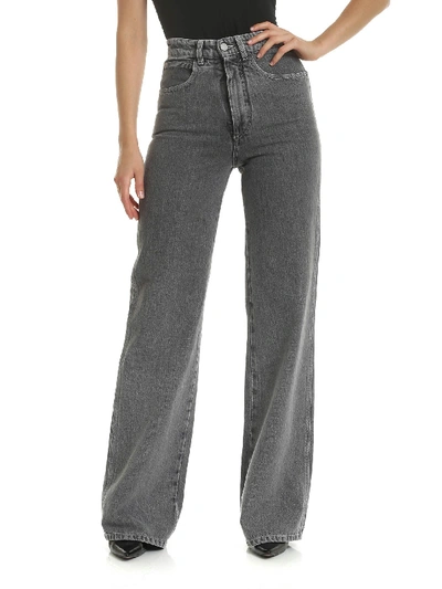 Shop Alberta Ferretti Palazzo Jeans In Grey