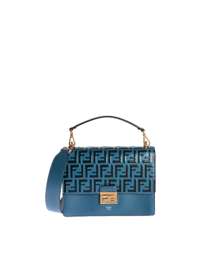 Shop Fendi Kan I Handbag In Light Blue