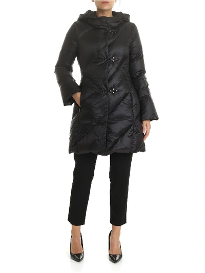 Shop Fay 3 Ganci Down Jacket With Hood In Black