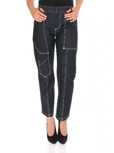 Shop Chloé Blue Jeans With Contrast Stitching