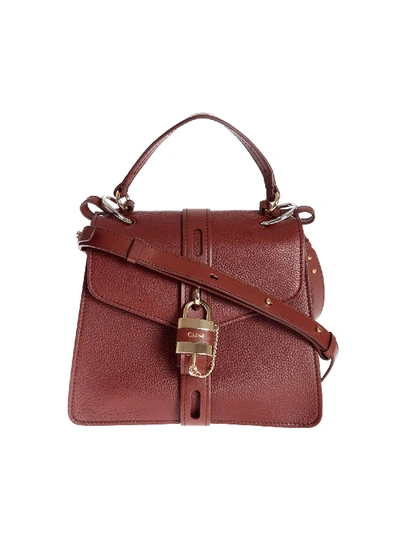 Shop Chloé Aby Day Medium Bag In Brown Leather