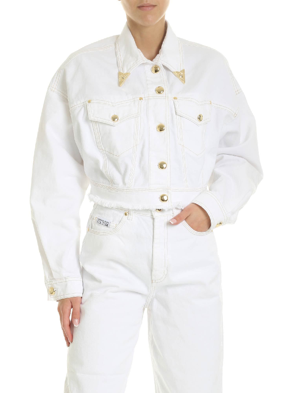 versace white denim jacket