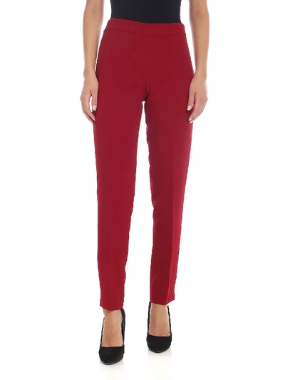 Shop P.a.r.o.s.h Red Cady Trousers With Vents