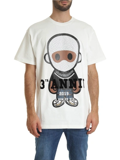 Shop Ih Nom Uh Nit White T-shirt With Big Future Print