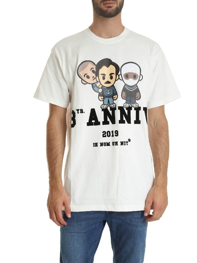 Shop Ih Nom Uh Nit White T-shirt With Print 3 Anniv