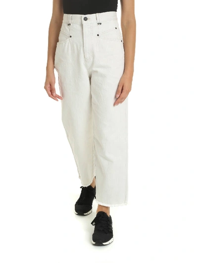 Shop Isabel Marant Daliska Jeans In Ecru Color In White
