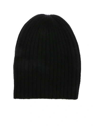 Shop Fedeli Black Ribbed Beanie