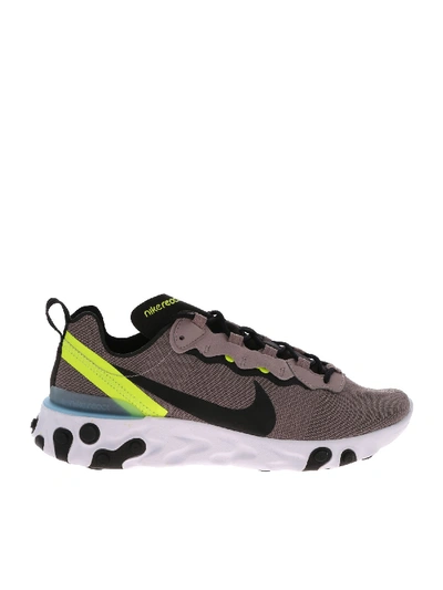 Shop Nike React Element 55 Sneakers Dove Gray Color In Brown