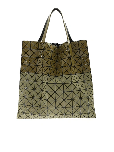 Shop Bao Bao Issey Miyake Bi-texture Prism Bag In Army Green