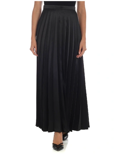 Shop L'autre Chose Pleated Skirt In Black