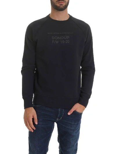 Shop Dondup Printed Sweatshirt In Blue