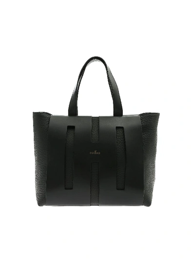 Shop Hogan Shopping Medium Bag In Black