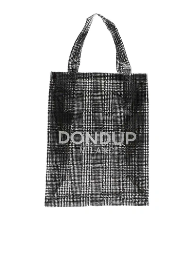 Shop Dondup Transparent Shopper With Black Houndstooth