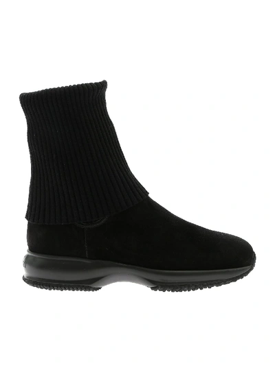 Hogan Black Interactive Boots In Black